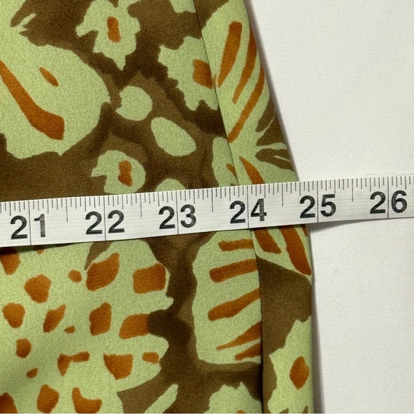 NEW j.h. collectibles Floral & Butterflies 16W Green Brown Maxi Dress ~ Perfect - Picture 8 of 9